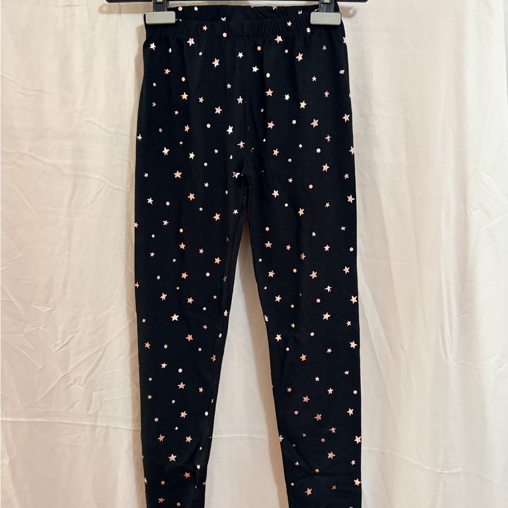 GAP Kids Star Pattern Leggings - Black leggings with rose gold stars